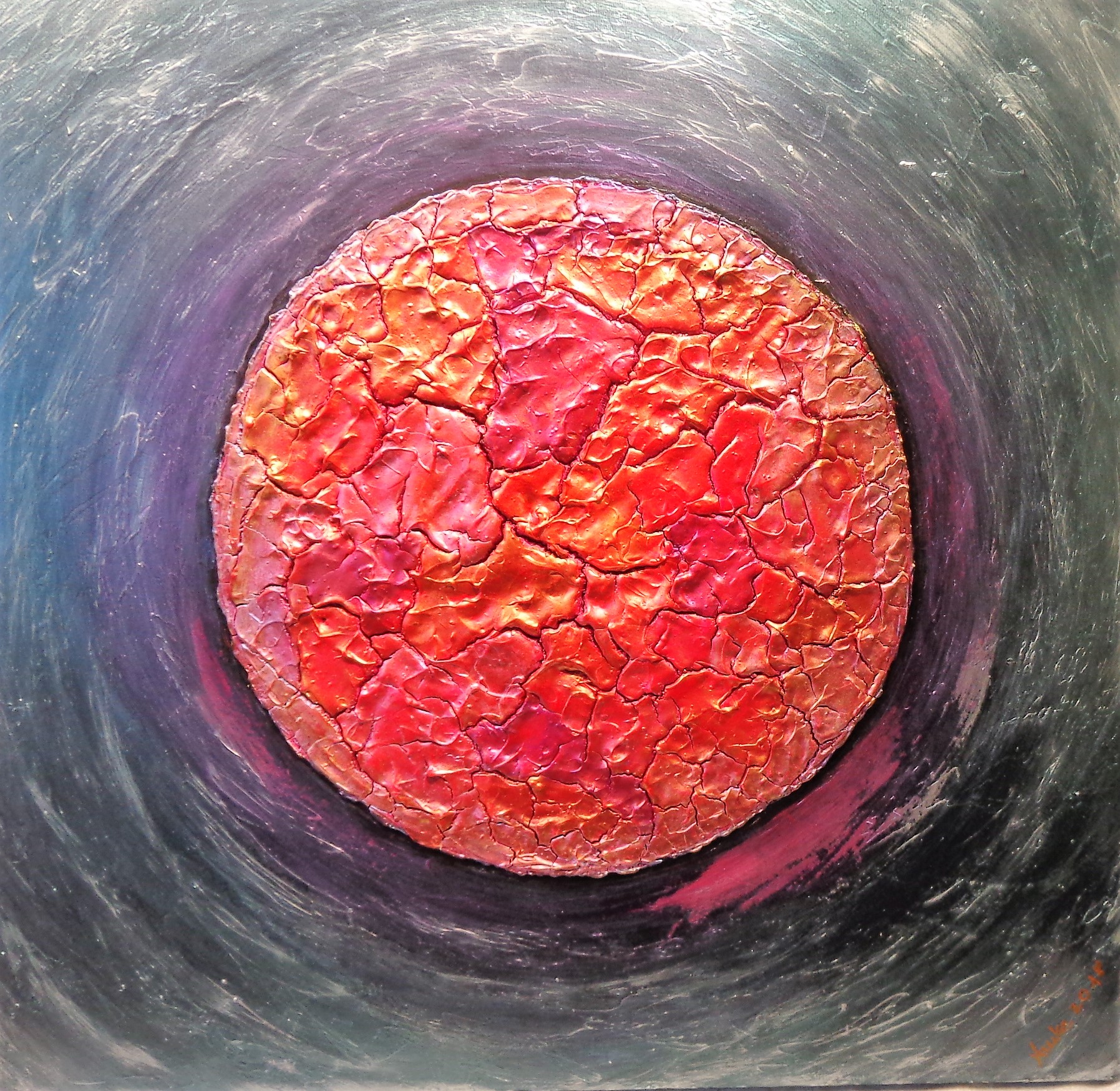 roter Planet, 60 x 60 cm